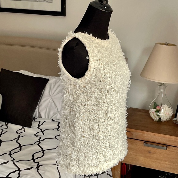 NWT Shimmer Textured Tweed Sweater Shell - Picture 6 of 9